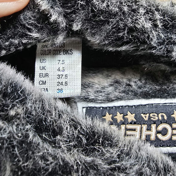 VTG Skechers Y2K Jammers Suede Fur Platform Chunky Clogs Mule Slippers Wmns 7.5 - Picture 8 of 8